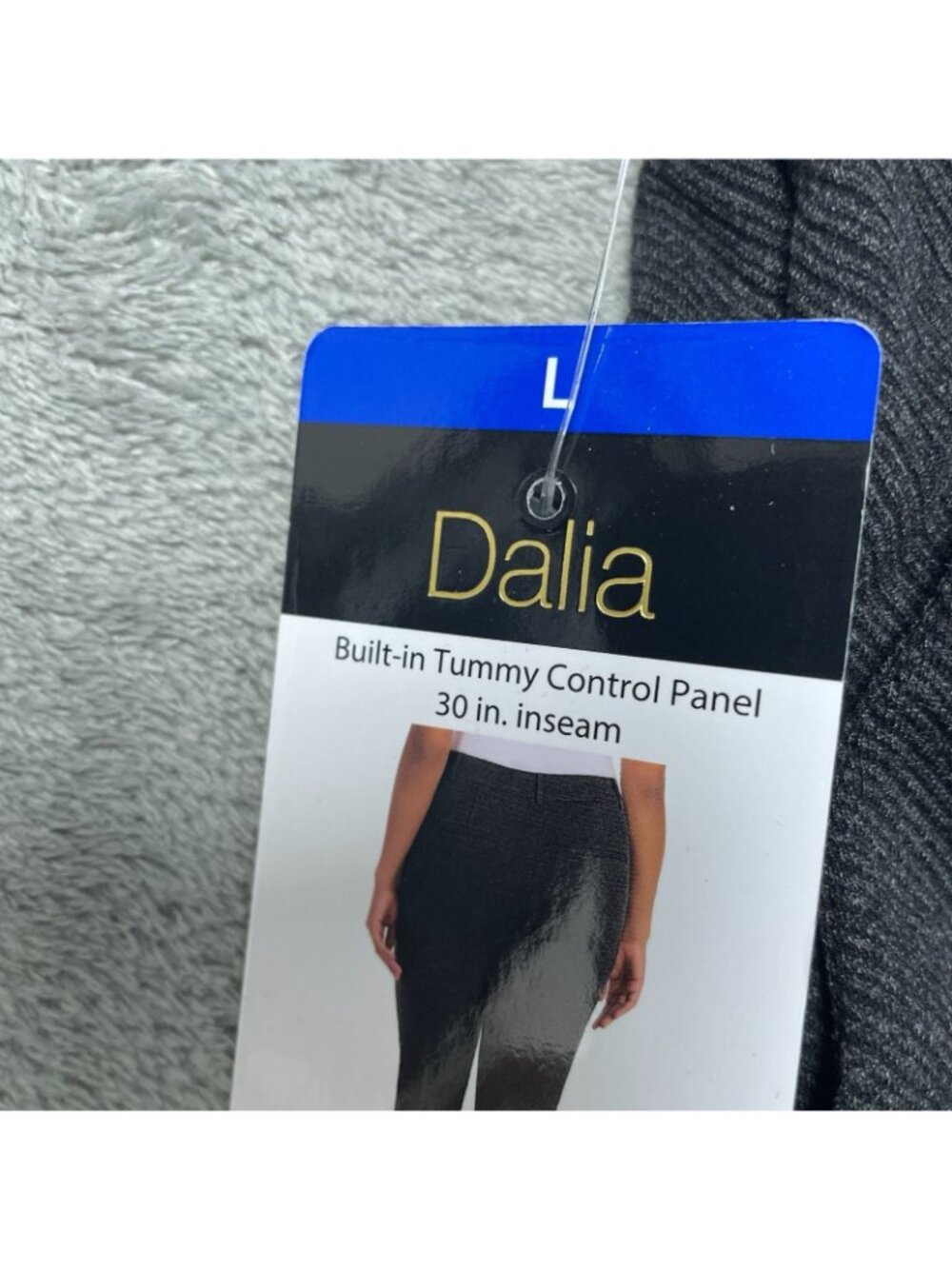 NWT Dalia Women's L Mid Rise Narrow Leg Pants Tummy Control Pull on G2105 - Picture 13 of 15